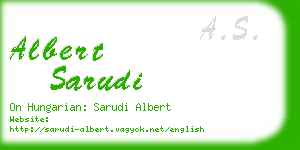 albert sarudi business card